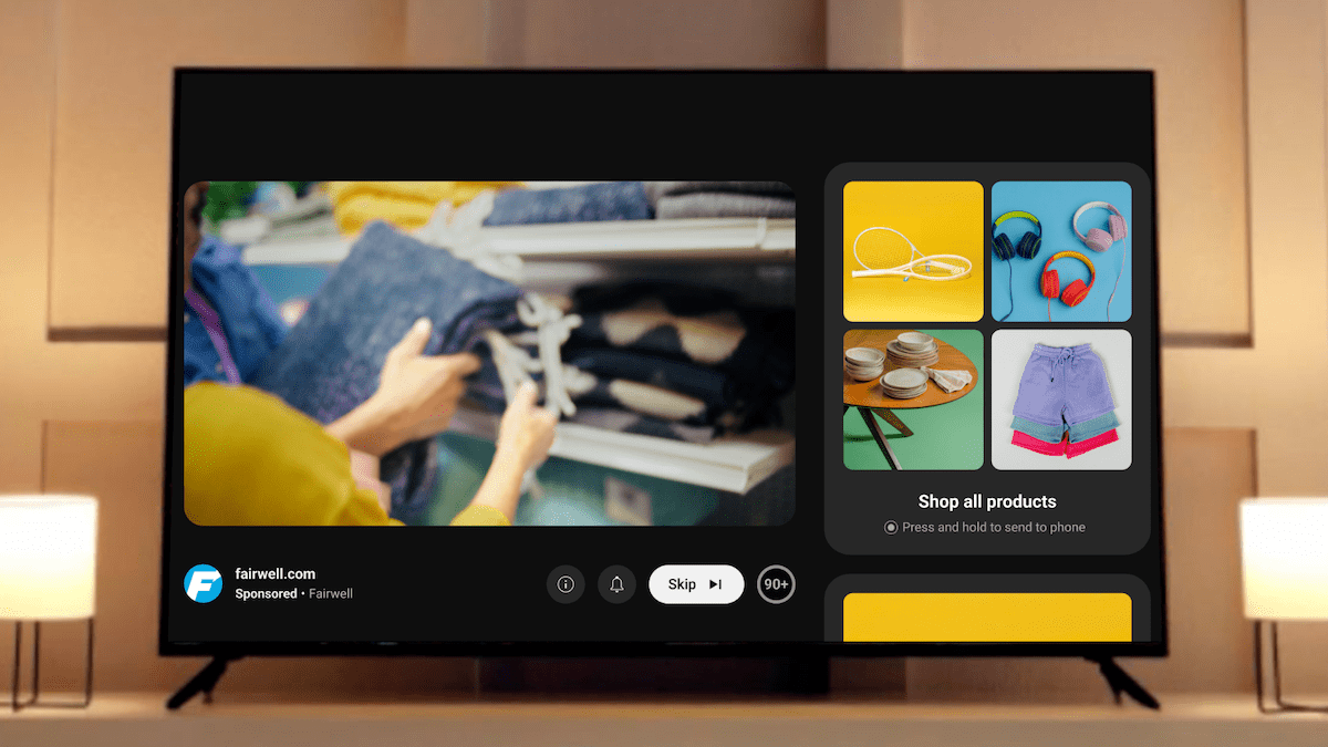 YouTube introduces an interactive product feed for shoppable TV ads