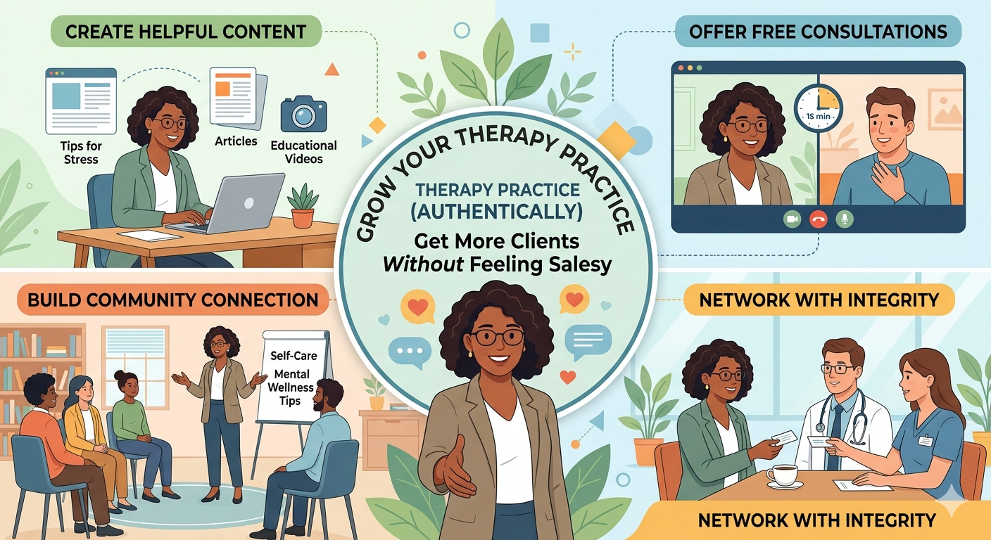 How to Get More Therapy Clients (Without Feeling Salesy)